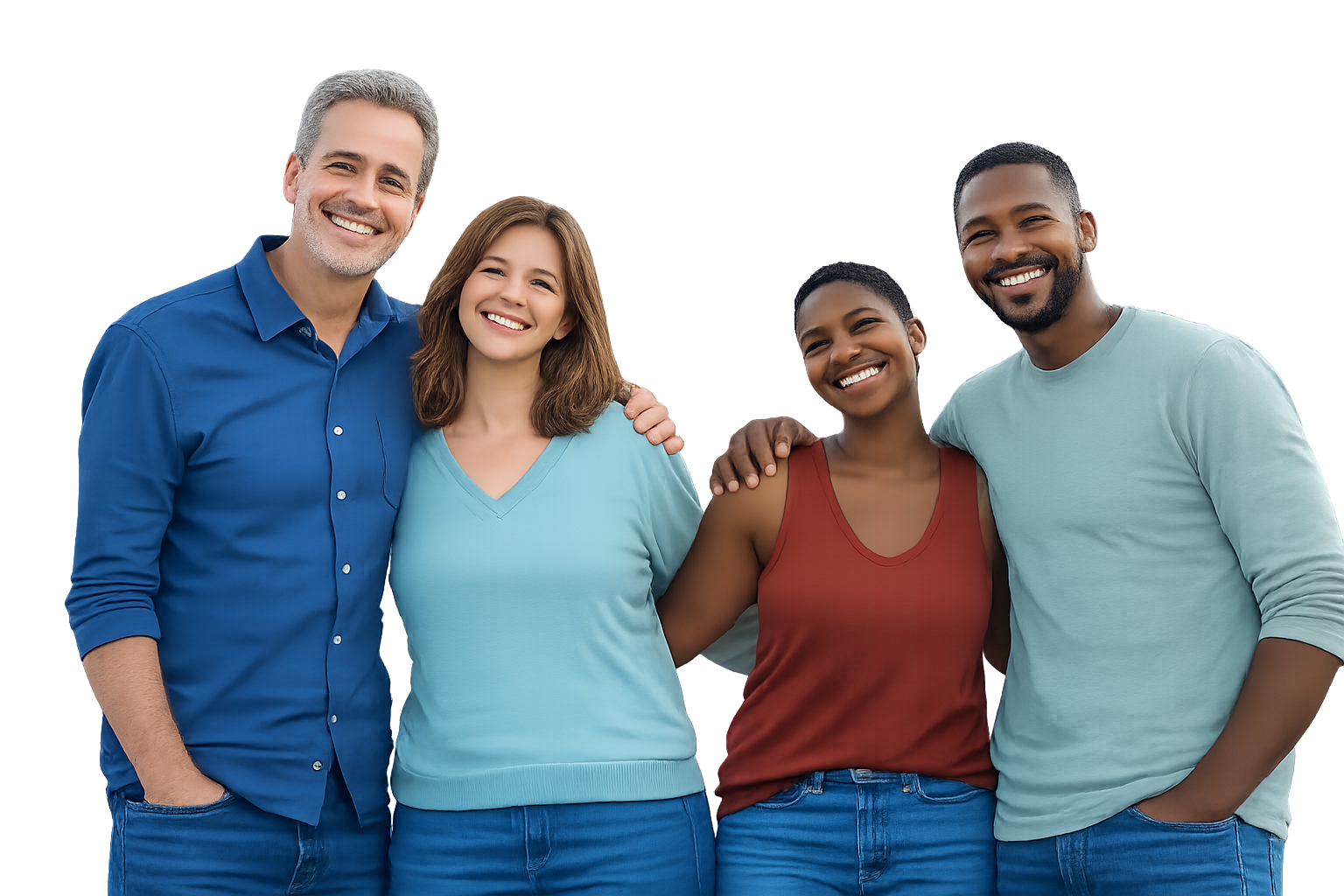 Four people smiling, supported by WinYourAppeal